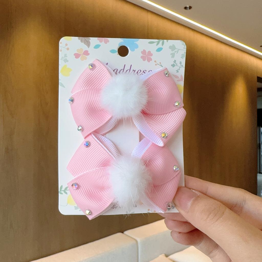 2 Stück/Los Baby Einfarbige Haarschleifen Haarspangen Schleife Haarspange für Mädchen Cheer Schleife Haarklammern Kinder Kopfschmuck Haarschmuck