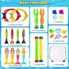Diving Toys for Swimming Pool, 24 PCS Sinkers for Swimming Kids, Underwater Training Toys Diving Mermaids, Dive Sticks, Torpedo Bandits, Dive Seagrass