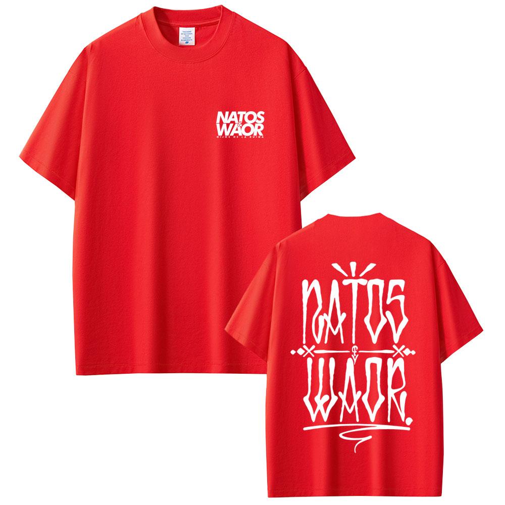

2025 Rapper NATOS WAOR New Album 2025 Tshirt Unisex Women Hip Hop Fashion Vintage Short Sleeve T Shirts High Quality Cotton Tshir S
