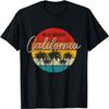 California Beach Paradise Vintage Palm Trees Surfer Retro Men Women Girls Kids T-Shirt