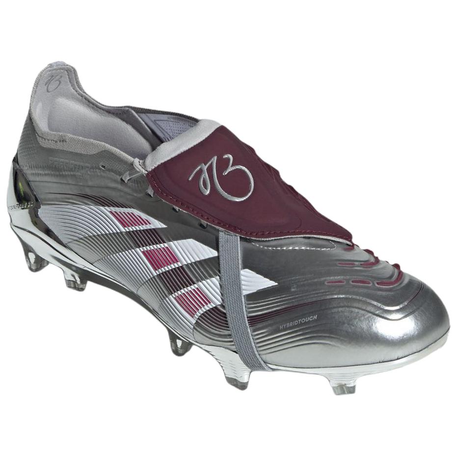 Adidas Jude Bellingham X Predator Elite Foldover Tongue FG Chrome Dream Unisex Sneakers Silver Silver-Metallic Legacy-Burgundy IH0894