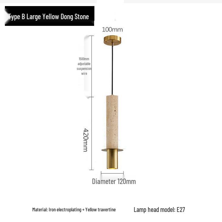 Nordic Minimalist Marble Pendant Light - Single-Head for Restaurants and Bedrooms