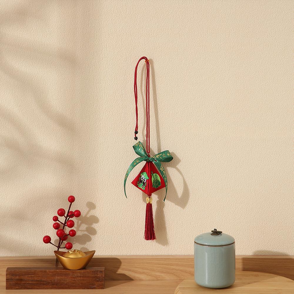 Dragon Boat Festival Sachet Sachet Purse Small Zongzi Wormwood Leaf Pendant Children'S Insect Repellent Mosquito Portable Car Pendant