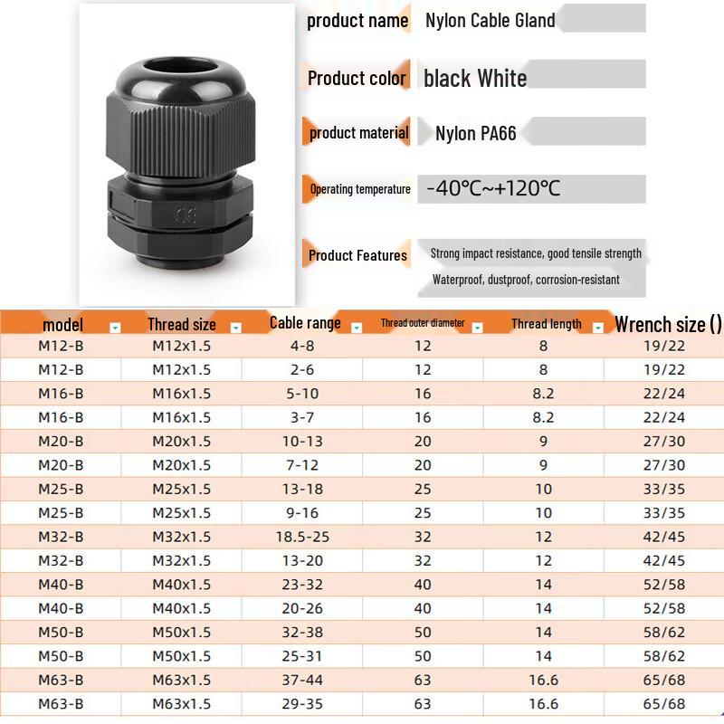Liangcai DLFJ0033 M-Type Waterproof Cable Gland Connector
