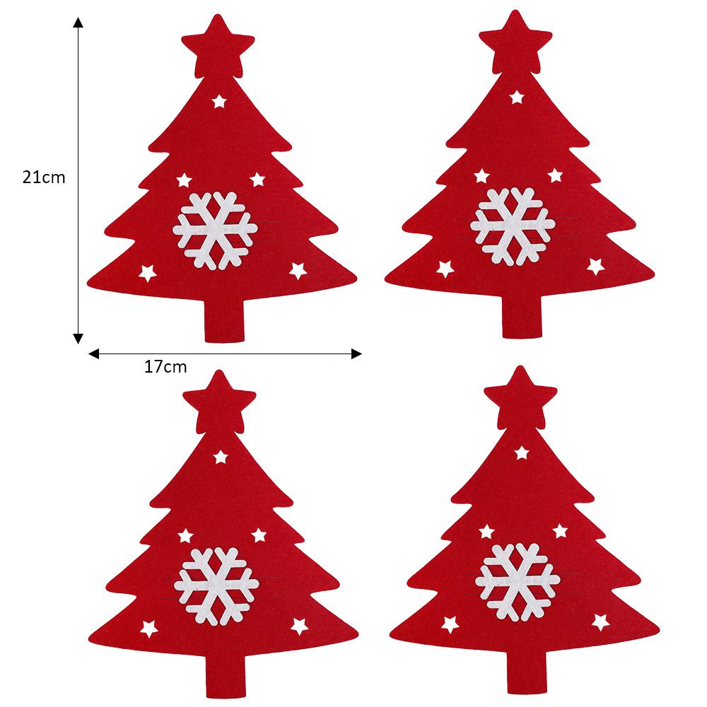 Huse pentru cuțite și furculițe de Crăciun Linguri din pânză din pâslă cu fulgi de nea Suport pentru tacâmuri Genți Acasă Crăciun Anul Nou Petrecere Decor pentru masă