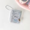 2-in-1 Mini Photo Storage Holder Portable 2 Inch Photo Album Cute Keychain Pendant for Teen Idol Card Collection Gift