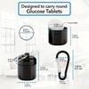 1pcs Portable Metal Sealed Pill Case with Carabiner, Moisture-proof Storage Container, Pill Box, Keychain Pill Holder, Mini Metal Pill Bottle