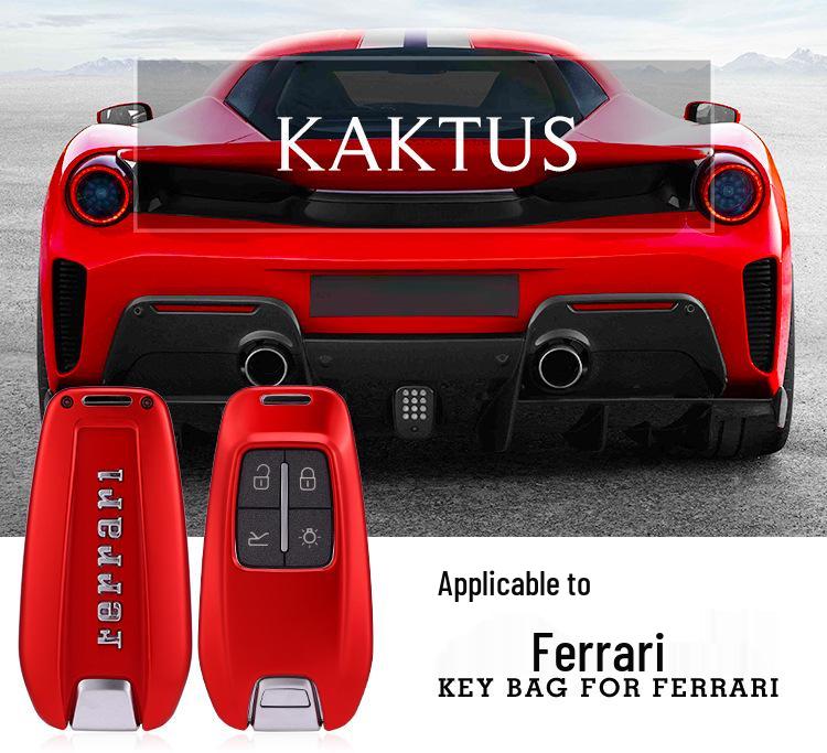 Coque de clé Ferrari 488/458/ST90 avec couvercle de protection et boucle