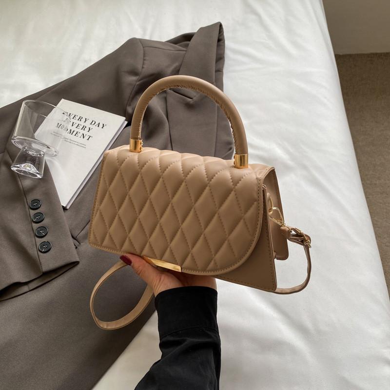 Trendy Summer Fashionable Pu Square Shoulder Bag For Women In Pink Green Or Khaki