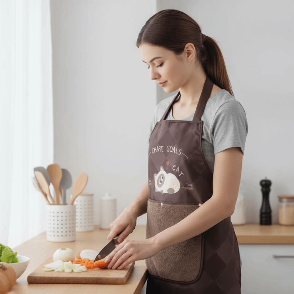 Dirt-Proof Chef Cooking Apron Cartoon Catering Work Clothes Restaurant Uniform