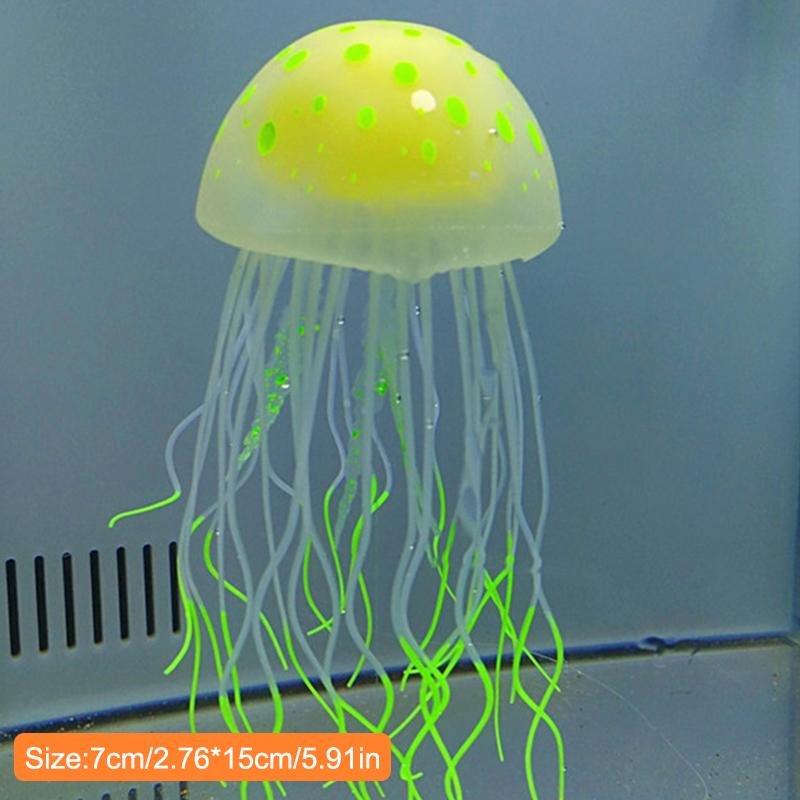 Fish Tank Decorations Artificial Glowing Moon Jellyfish  Fish Tank Ornaments