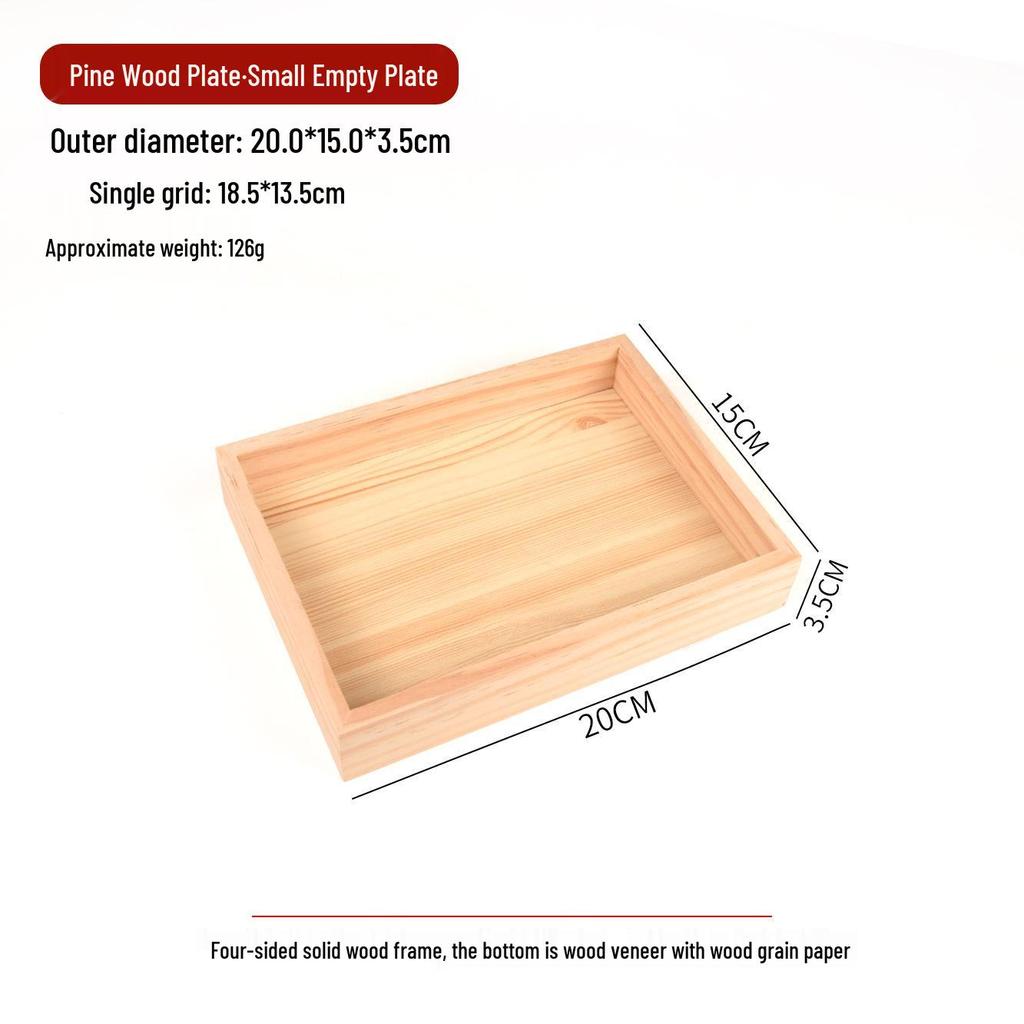 Japanese Style Solid Pine Wood Jewelry Display Tray