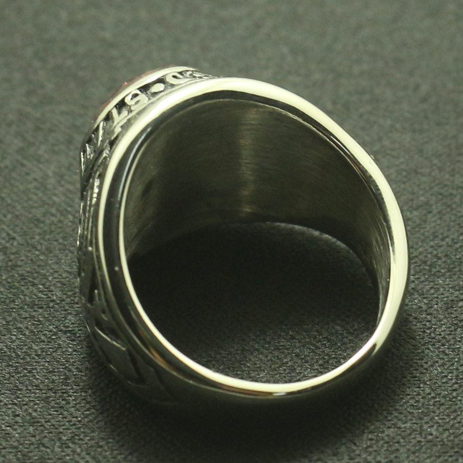 1/316L Stainless Steel Freemasons Ring Cool Newest 3 Logos Personal Design for Men Women