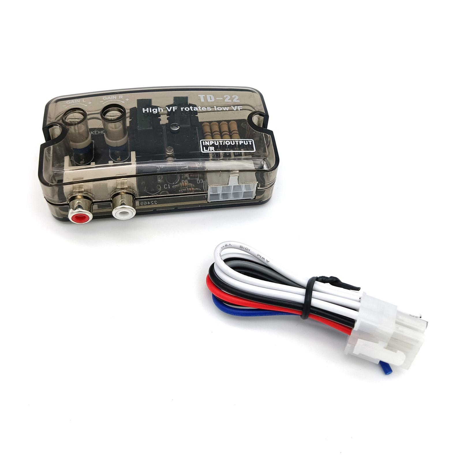 

Car Audio Converter, With Delay Function Adjustable High to Low Frequency Converter Audio Amplifier 12V прозрачный