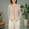 Women's Shirt for Spring Summer Loose Slim Top Temperament Linen Multicolor Shirt Plus Size Thin