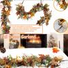 2025 180CM Fall Front Door Wreath Festival Theme Pumpkin Berry Garland Window Hanging Garland for Home Porch Wall Decor