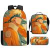 3Pcs Set NARUTO Kids School Backpack With Lunch Bag&Pencil Case,Lightweight&Durable,Cartoon School Bags For Ages 6-10 Boys&Girls