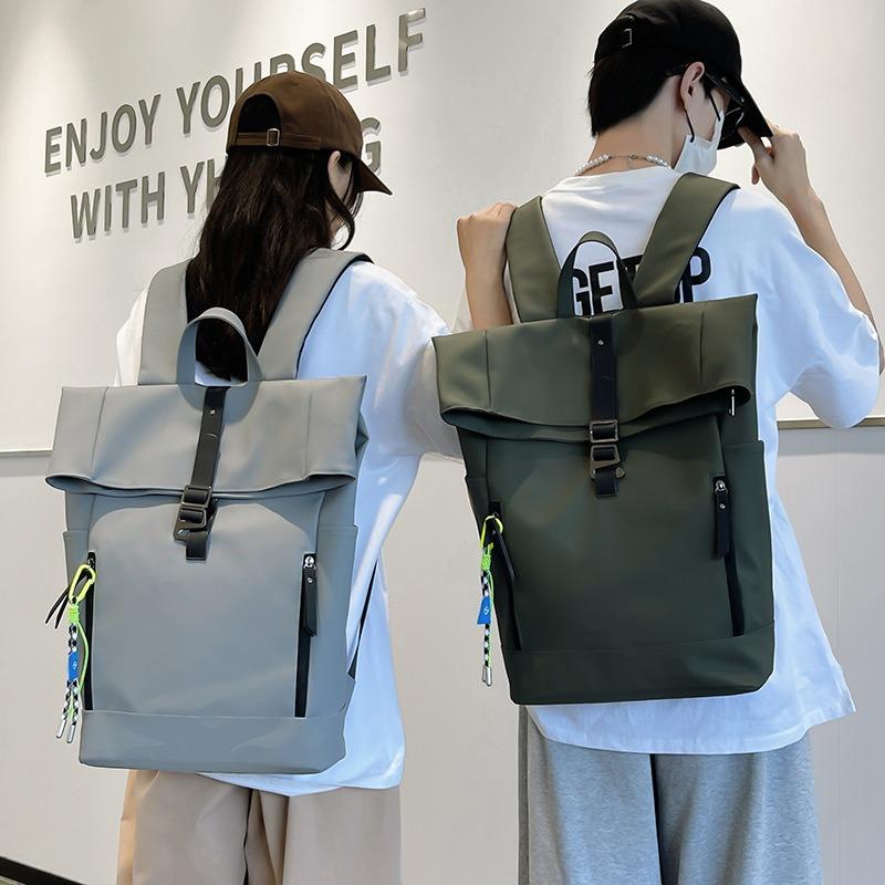 Stylish and Simple Backpack Casual Student Backpack Male Campus Trendy Male Large-capacity Schoolbag Female Travel Bag