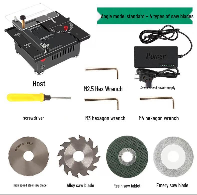 Compact Mini Table Saw for Precision Woodworking and Acrylic Cutting