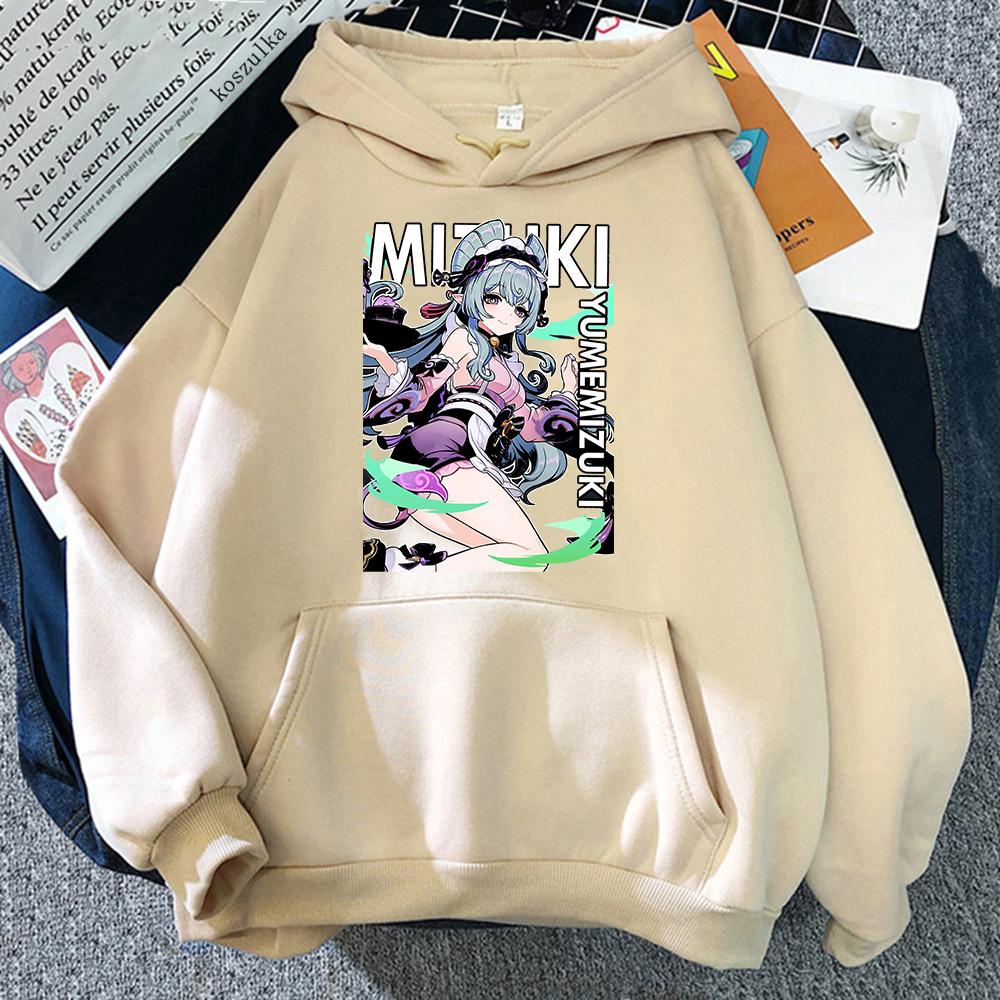 Mizuki Genshin Impact Hoodie Hot Women Aesthetic Graphic Anime Hoodies Unisex Autumn Winter Cartoon Casual Pullovers Sweatshirts