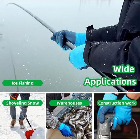 10 Pairs Waterproof Winter Work Gloves for Men and Women, Freezer Gloves for Outdoor Cold Weather Work Below Zero, Waterproof Garden Gloves for