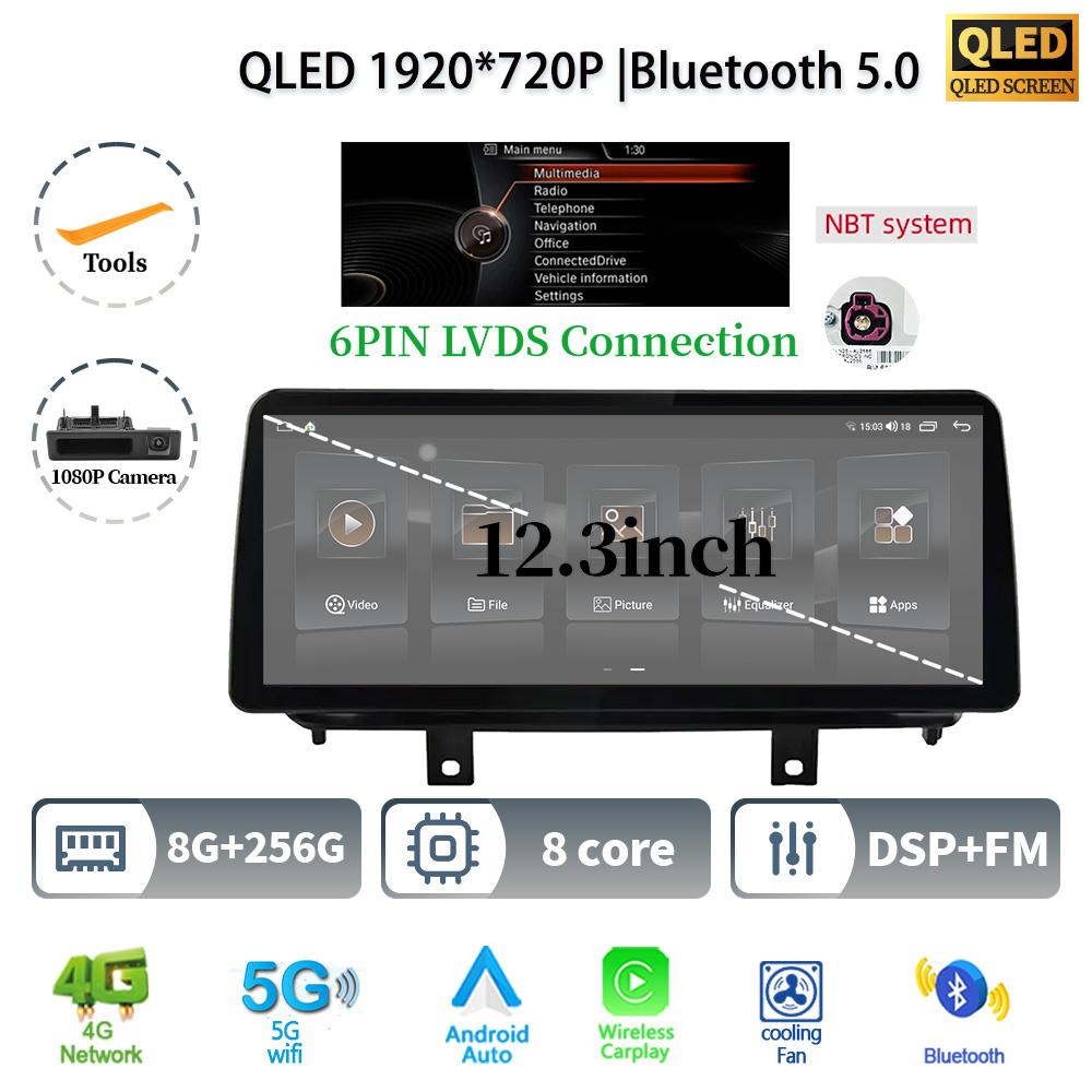 12.3" For BMW X5 F15 X6 F16 2014-2017 Android 14 Car Radio Multimedia 4G GPS Navigation Bluetooth Stereo CarPlay Touch Screen