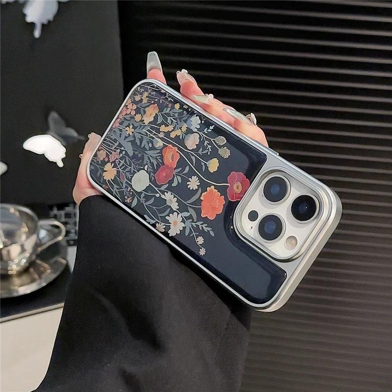 A bush of wildflowers for Apple iPhone 16/17promax mobile phone case 14 water condensation 13 plating 12 fresh 15