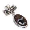 Natural Septarian Gemstone Silver Pendant in 925 Sterling Silver- Handmade Design, Everyday Wear Jewelry, Unique Septarian Pendant Wadding Gifts