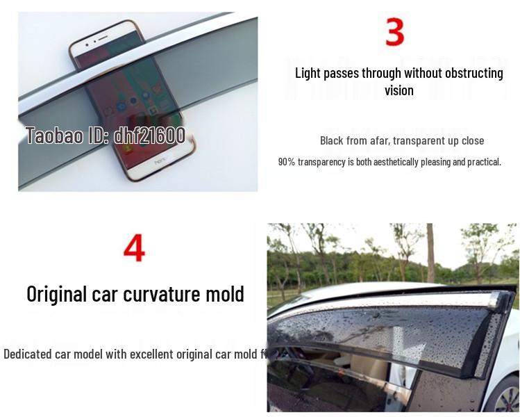 Kia Rain and Sun Visors: Compatible with Forte, K3, Sportage, K2, Cerato, KX5, KX3, K4 Car Window Shields