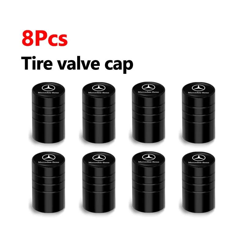 TSGWS1 2025 Hot 4/8Pcs Car 3D Logo Tire Valve Caps Emblem Cap Case For Mercedes Benz AMG Smart W205 C300 W203 W206 W108 W124 W126 W168