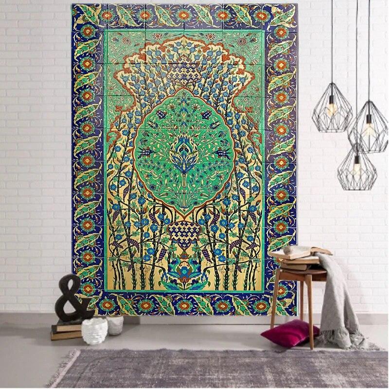 Персидский абстрактный декоративный гобелен с узором мандалы — фото 11