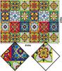 Mexican Talavera Ceramic Tile Rectangle Tablecloth Holiday Party Decorations Reusable Waterproof Tablecloth Kitchen Table Decor