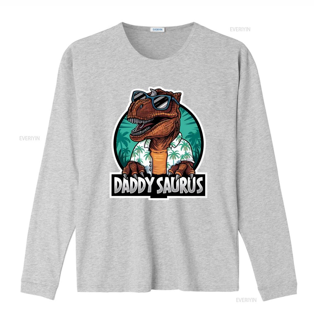 Daddy Saurus T Shirt For Dad On Father's Day Birthday Or Christmas From Son Daughter Funny Father vintage Washed Soft Stylish
