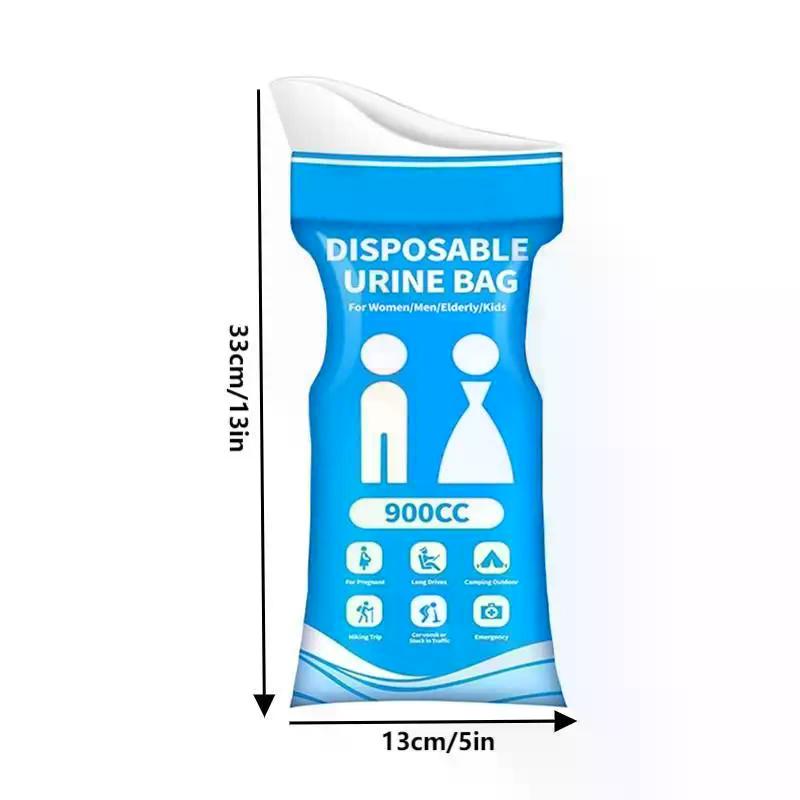 5 Pcs Outdoor Emergency Urine Bags 900ml Disposable Travel Mobile Toilet Portable Urinal Bag For Female Baby Male Vomiting Bag