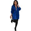 European and American Women's Solid Color Sequin Loose Shirt Dress
