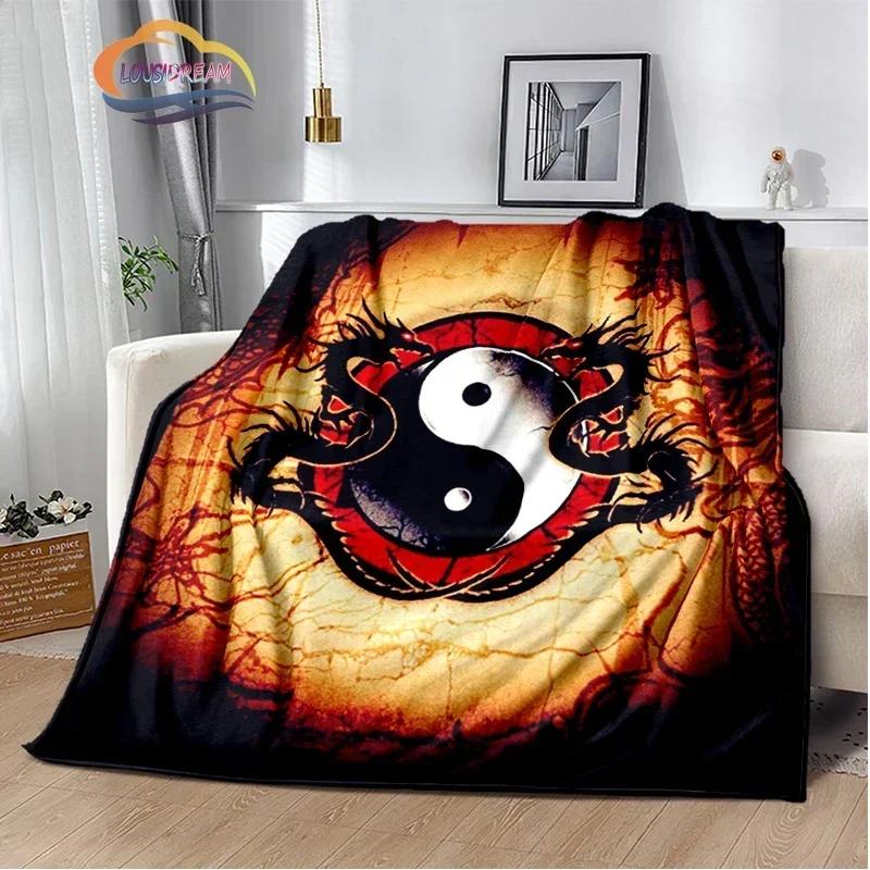 Dragon Blanket 3D Printing Animal Art Soft and Comfortable Sofa Bed Bedroom Decorative Bedspread Travel s