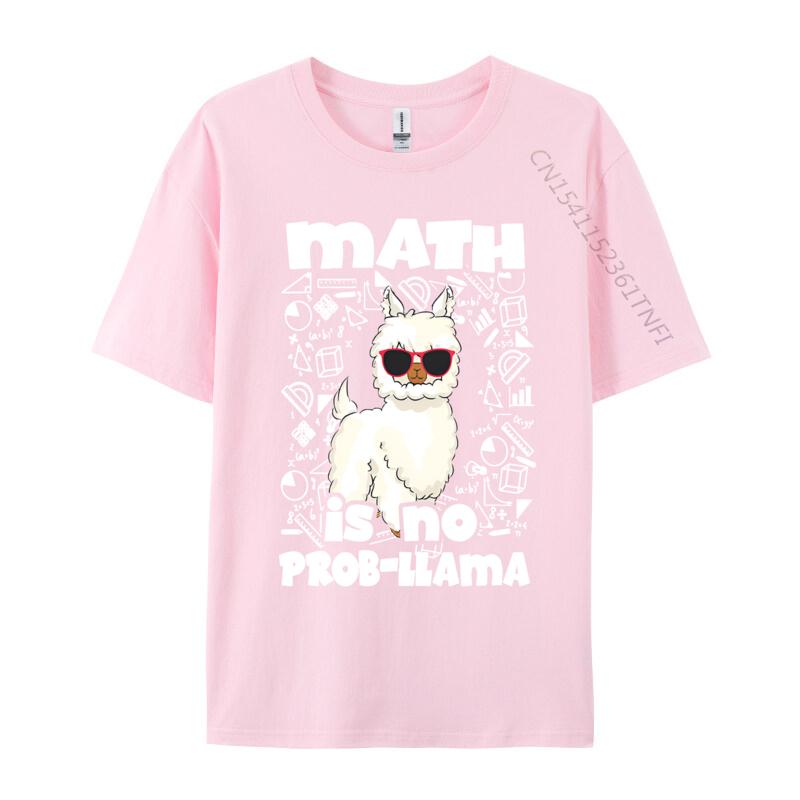 Math Is No Probllama Teacher T Shirts Tops Tees New Arrival Cotton Design Streetwear Boy Graphic T Shirts Unisex Oversized