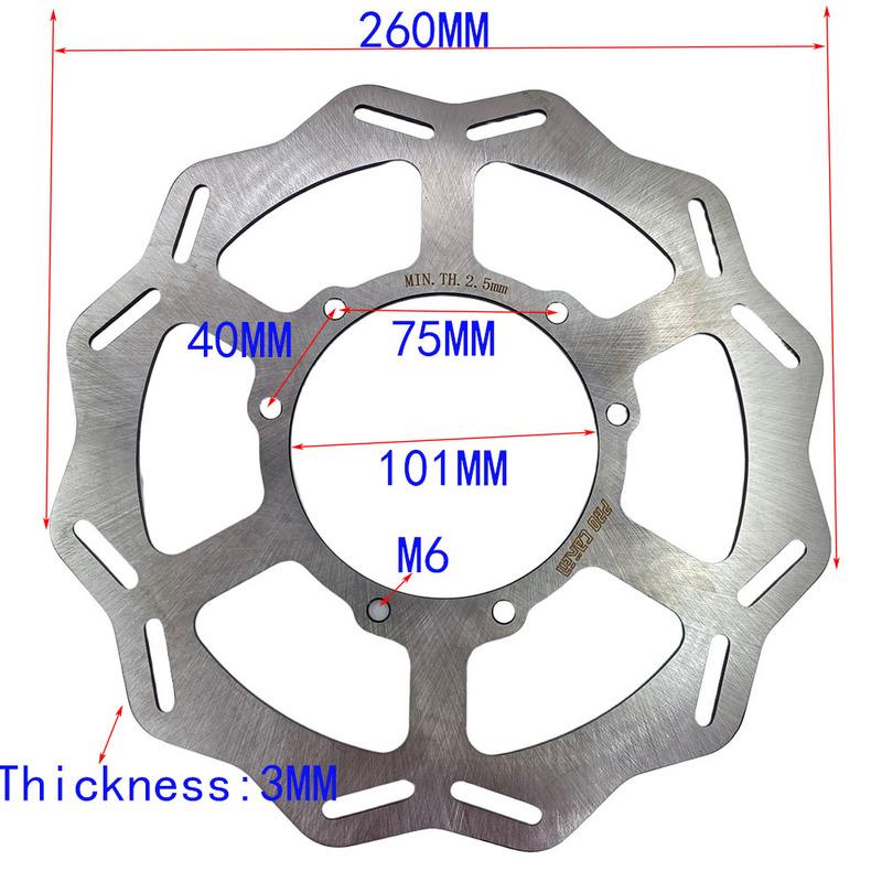 240/260/270MM Front Rear Brake Disc Rotor CRF CR125 250 500 CRF250R CRF250X CRF450R/450X Motocross Enduro Supermotard Dirt Bike