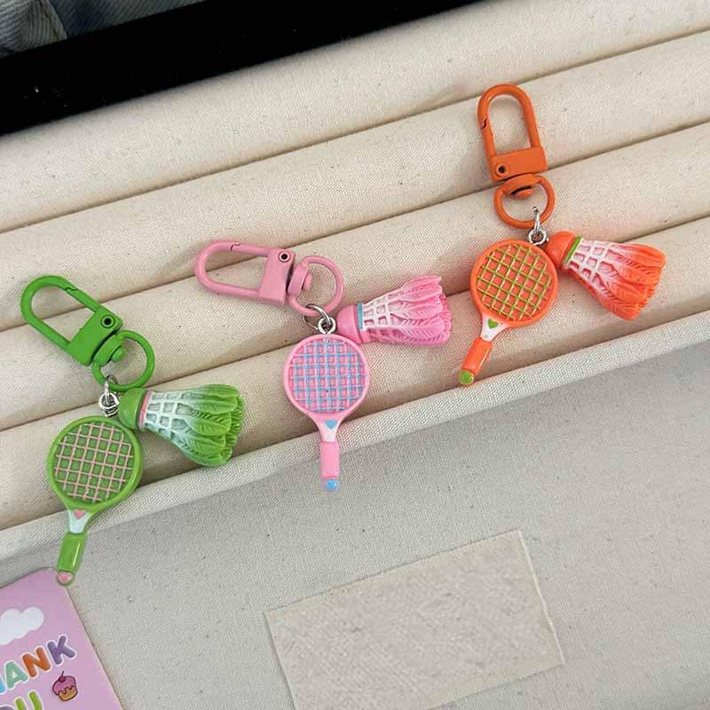 Multi-color Badminton Keychain Bag Hanging Bag Gift for Students Lightweight and Portable Decorations for Students Gifts