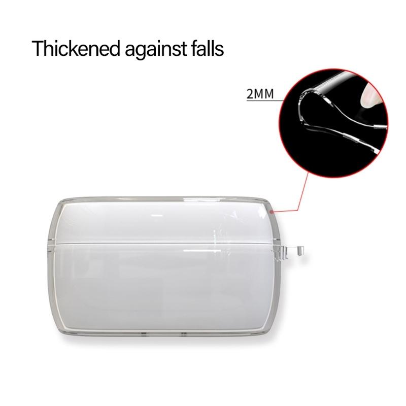 Transparents Earbuds Case Scratch Resistant Silicone Protections Sleeve for 5 with Carabiner Clip