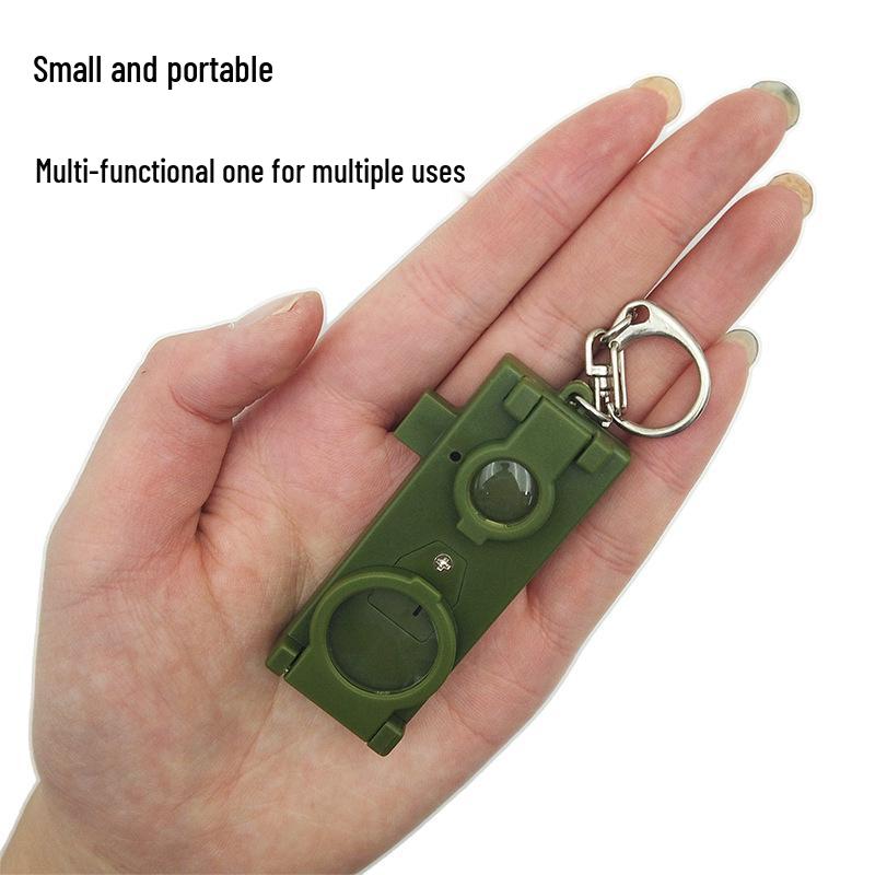 5-in-1 Survival Whistle: Outdoor LED Light, Compass & Telescope