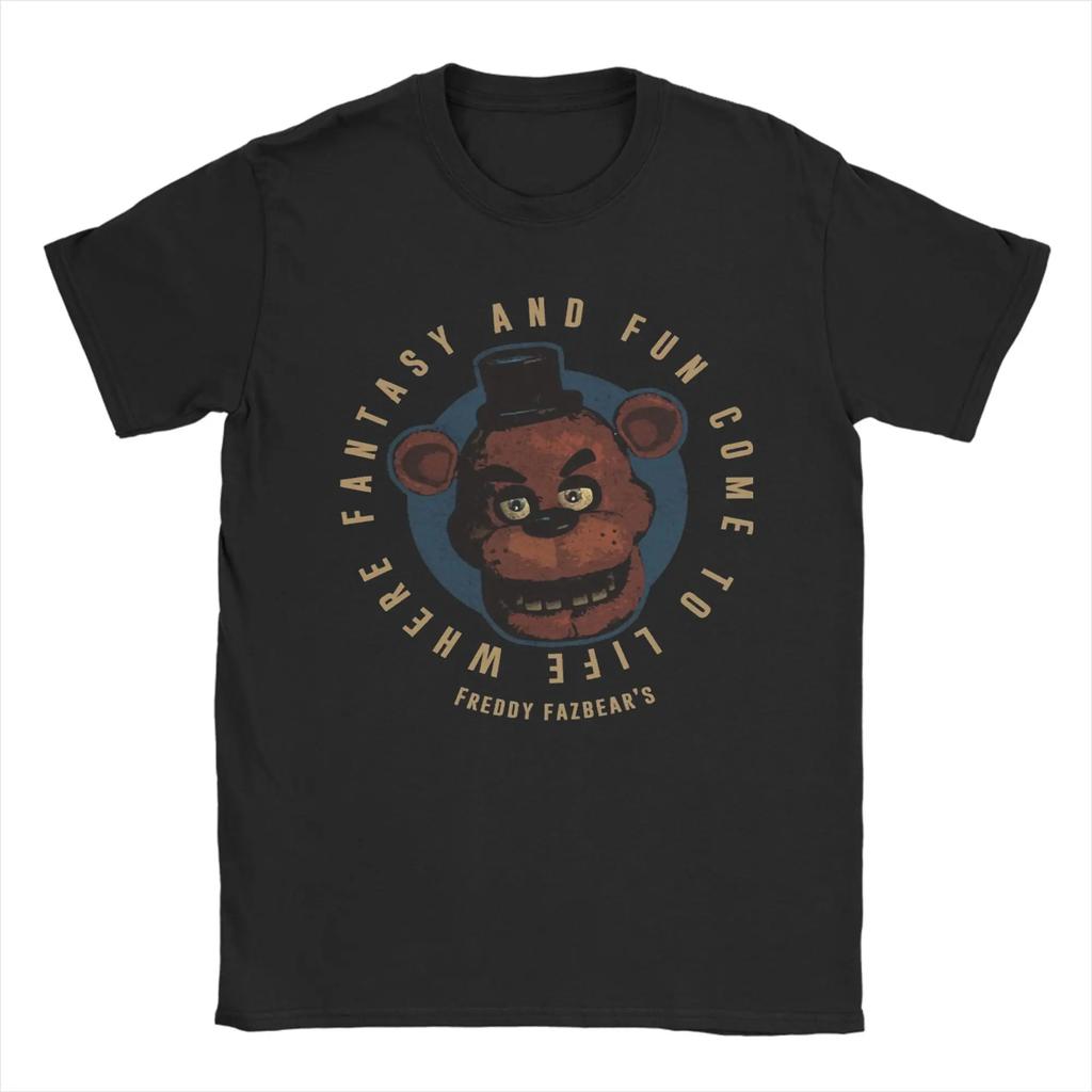 FNAF At Freddys Maglietta Unisex Cotone Fantastica Maglietta Girocollo T-shirt Manica Corta Abbigliamento