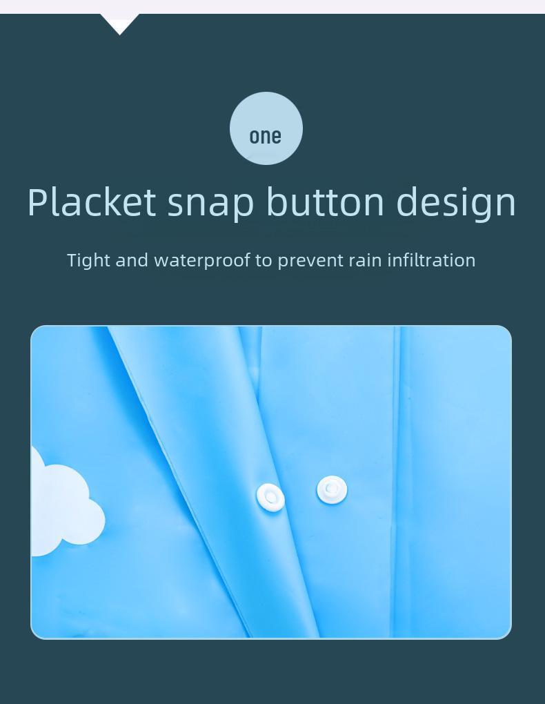 Koreanischer Kinder-Ganzkörper-Regenmantel: Einteiliger Poncho für Grundschüler mit Platz für Rucksäcke