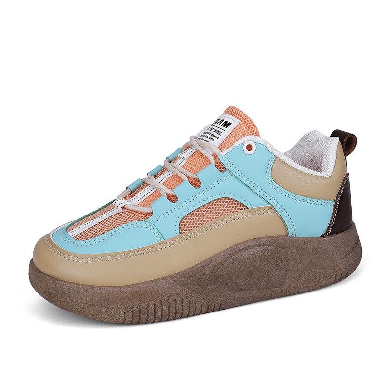 New Summer White Shoes for Women Thick Sole Sponge Cake Shoes for Female Students Versatile Breathable Board Shoes