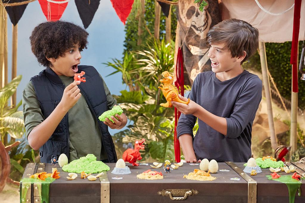 Smashers ZURU 7487B Dino Island Surprise Mega Huevo, Spinosaurus, Juguete Coleccionable, Kit de Explorador, Slime de Dinosaurio