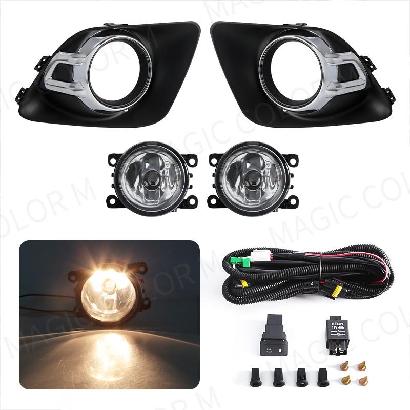 Для Mitsubishi ASX 2011 2012 2013 светодиодные противотуманные фары, галогенные фары, рамка капота, рамка, водонепроницаемые автомобильные аксессуары, 12 В Halogen