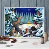 Diamantový obraz Jelen Full Drill Square 5D DIY Diamantové vyšívání Zvířecí Snow Mosaic Tree Kamínková sada Vánoční dárek