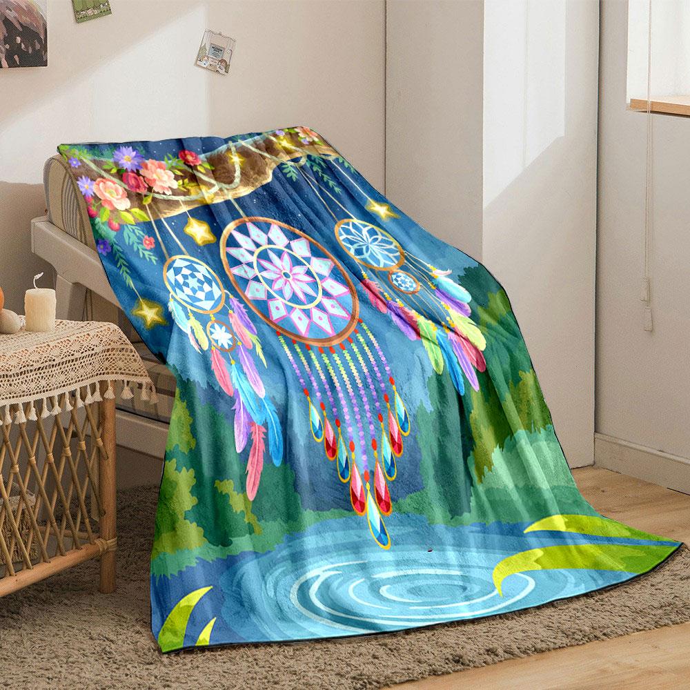 Dreamcatchers Under Starry Sky print blanket soft and cozy perfect for the living room bed sofa or a nap,gift