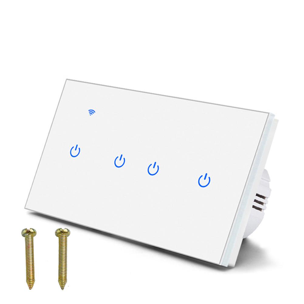 2 Way Touch Switch Smart WiFi Touch Switch Remote Lighting Control 2 Way Touch Switch For Lamps Voice Control PC Plastic Shell