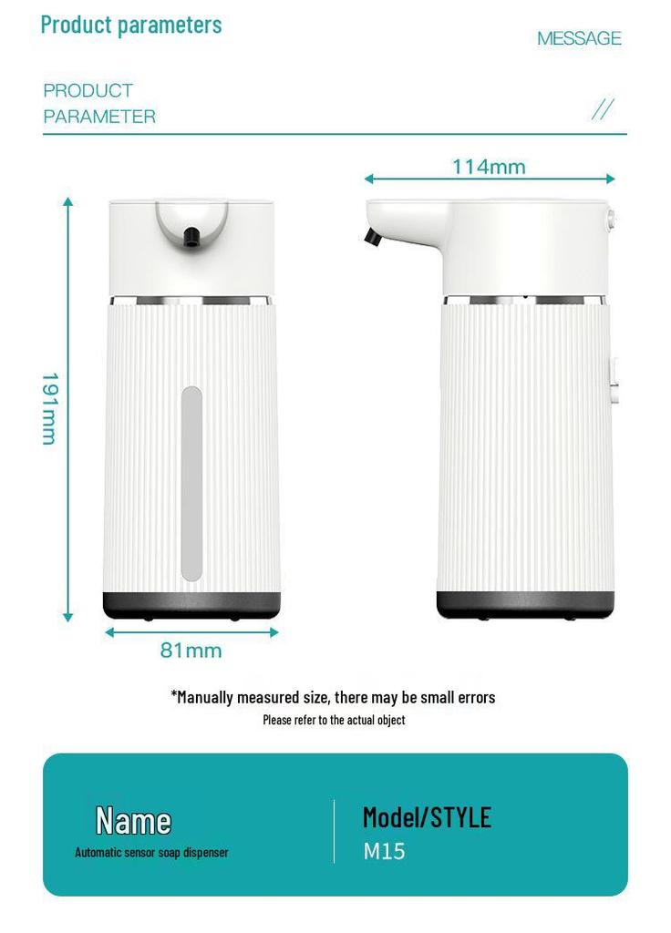 M15 Smart Automatic Foam Soap Dispenser with Sensor